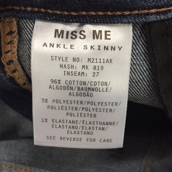 Miss me ankle skinny, NWT - Picture 6 of 6